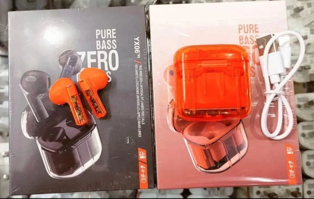 Pure Bass Wireless Airpods with Built-In Microphone & Long Battery Life