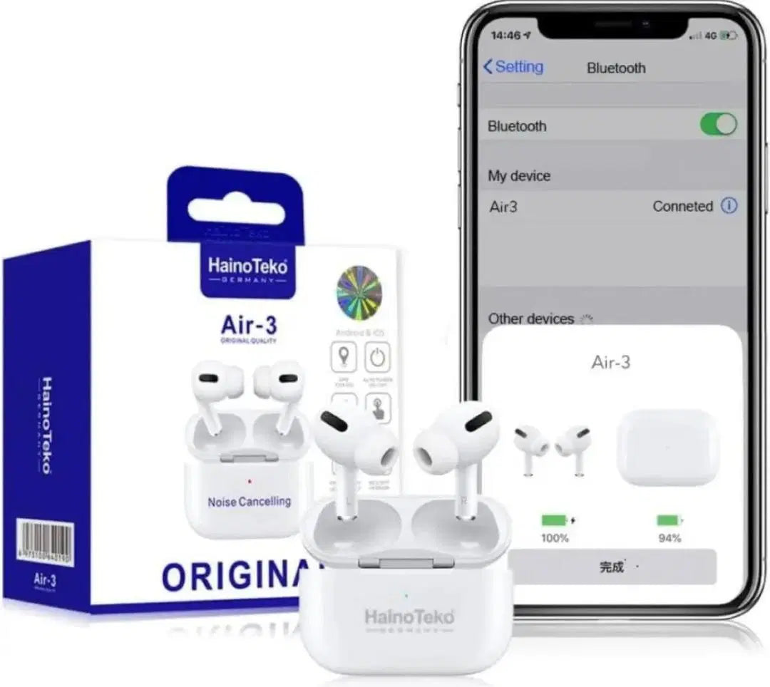 Noise-Cancelling Bluetooth Airpods with Fast Charging & Waterproof Design – Compatible with iPhone & Android