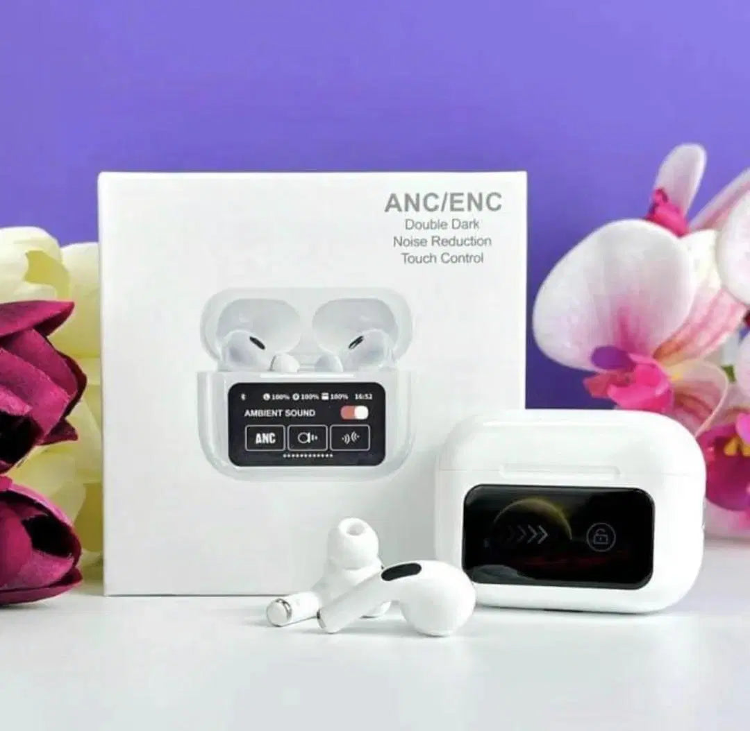 Double Dark Noise Reduction Touch Control Airpods with Hybrid Active Noise Cancellation