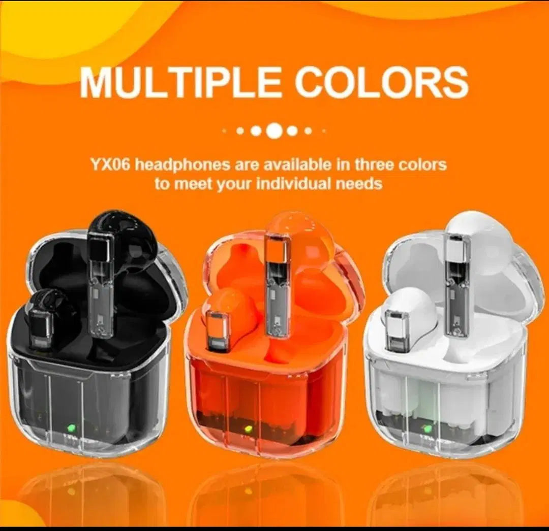 Pure Bass Wireless Airpods with Built-In Microphone & Long Battery Life